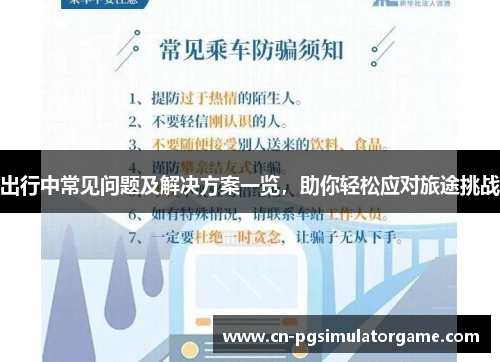 出行中常见问题及解决方案一览，助你轻松应对旅途挑战